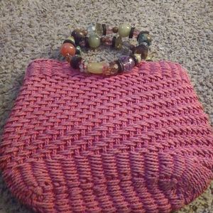 Capelli straw purse
